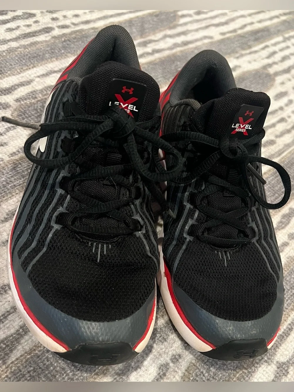 Under Armour Black and White Youth Sneaker